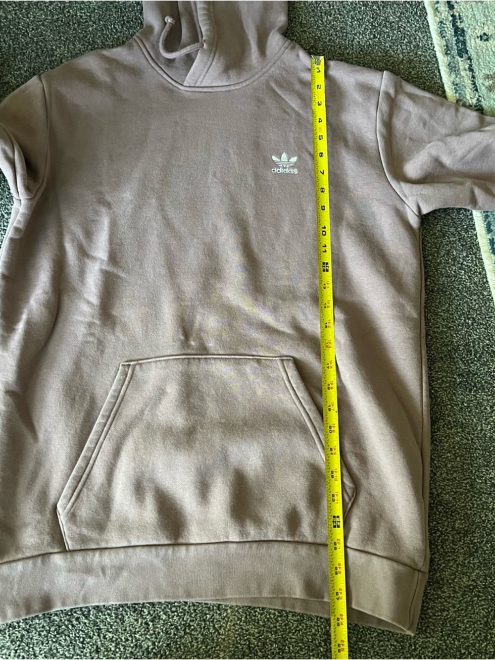 adidas Men's Dusty Rose Trefoil Hoodie - Picture 8 of 9
